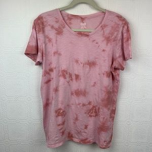 PINK Victorias Secret Tee Shirt Large Tie Dye Shor